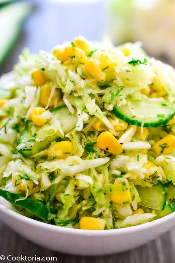 Cabbage Salad With Corn
